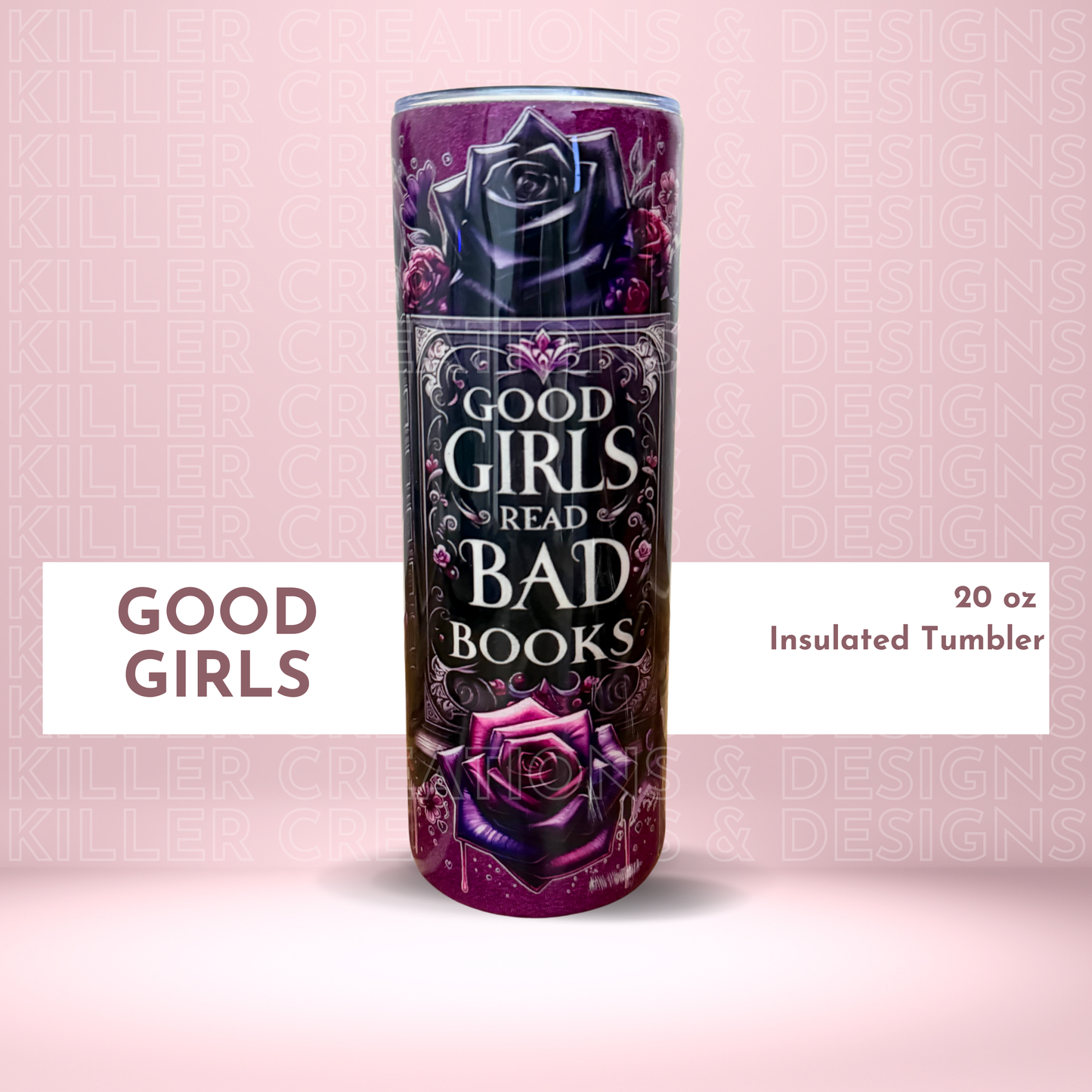 ๐๐ Purple Glitter Book Lover 20oz Tumbler ๐๐