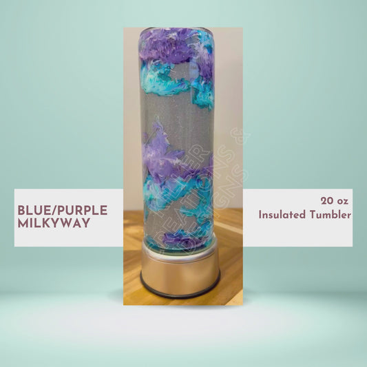 🌌 Blue & Purple Milky Way Tumbler – Sip From the Stars