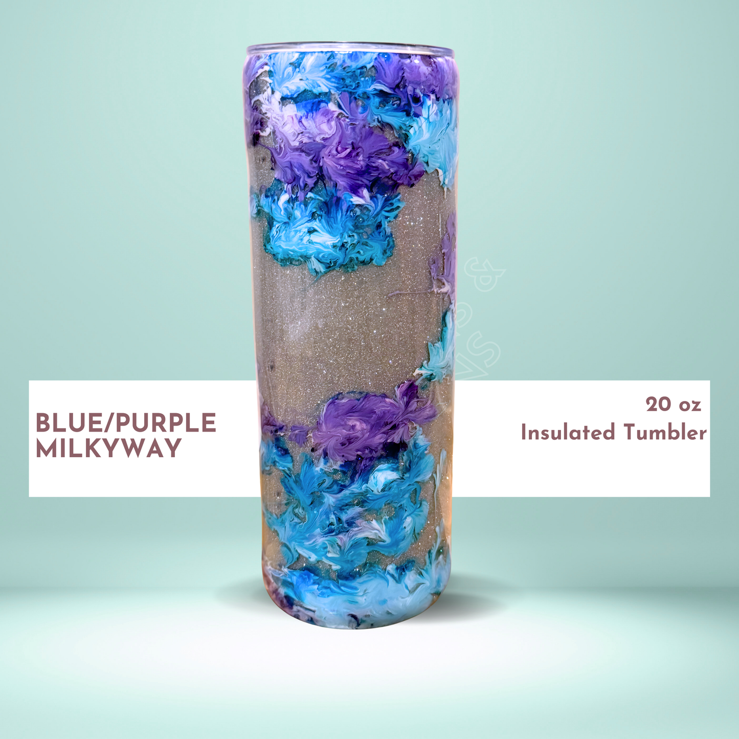 🌌 Blue & Purple Milky Way Tumbler – Sip From the Stars